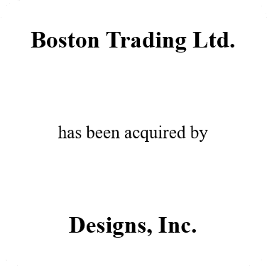 Boston Trading Ltd. acquired by Designs, Inc.