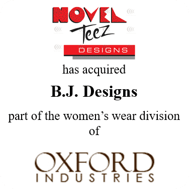 .J. Designs acquired by Novel Teez Designs, Inc
